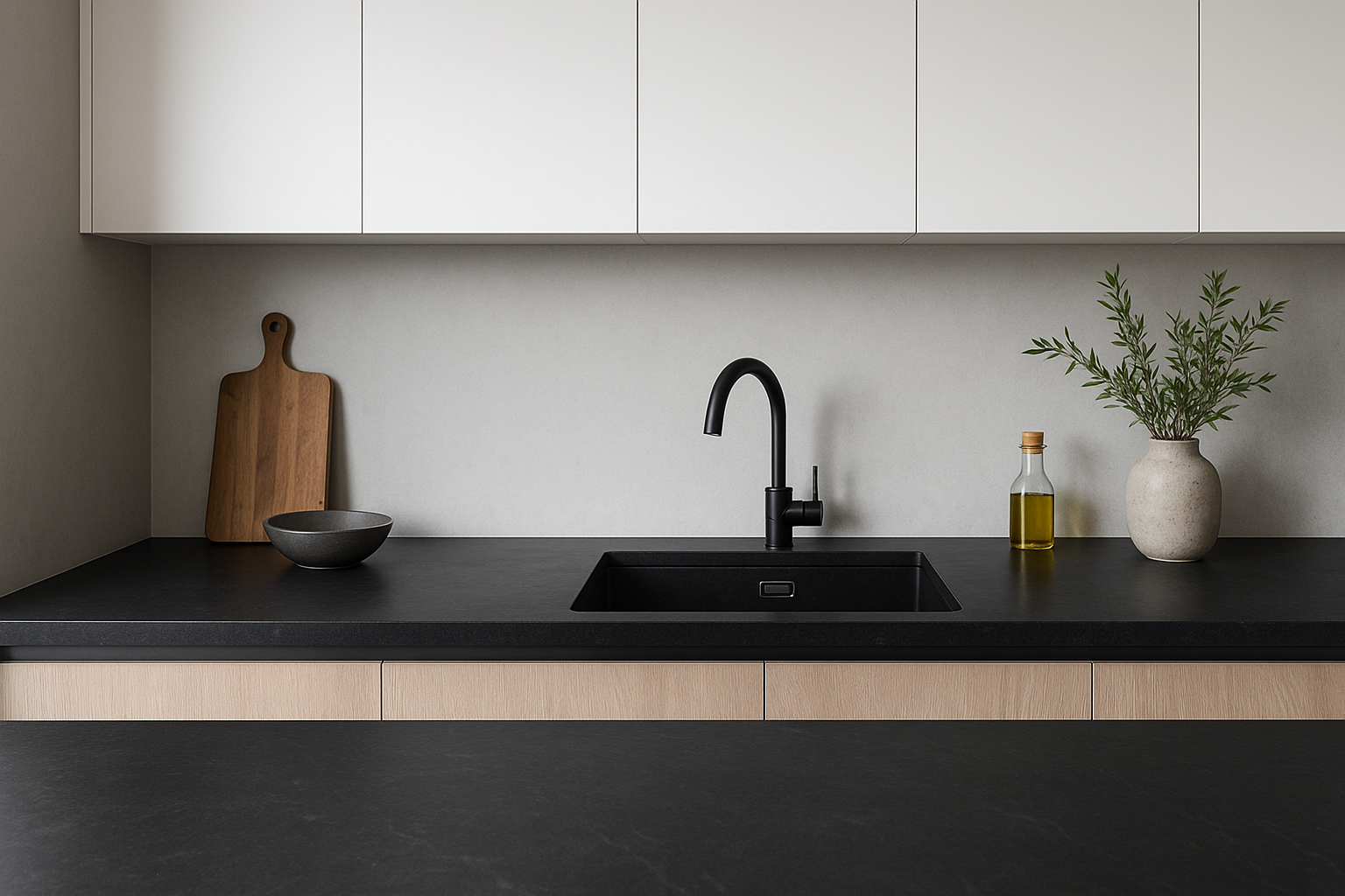 Je bekijkt nu Zwart werkblad keuken