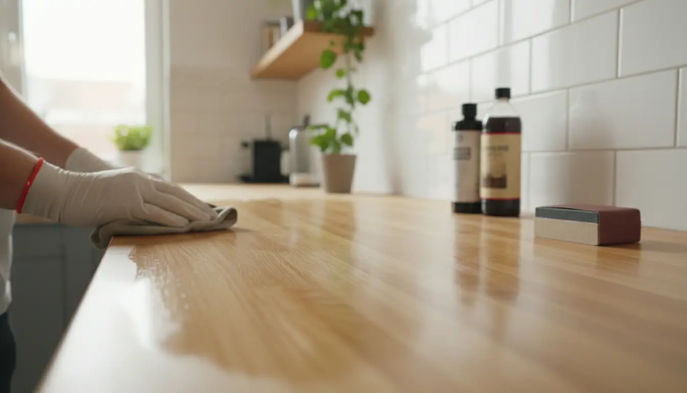 Je bekijkt nu Houten werkblad keuken behandelen