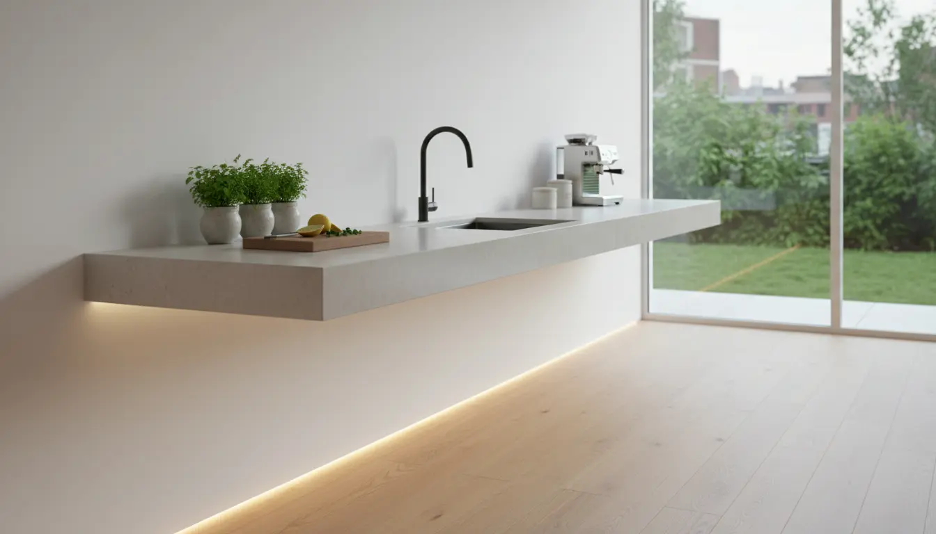 Lees meer over het artikel Zwevend werkblad keuken: strak design, gratis advies