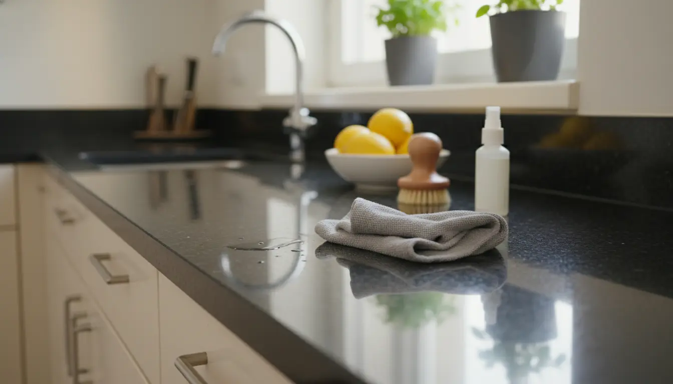 Lees meer over het artikel Graniet werkblad keuken onderhoud: veilig schoon & beschermd