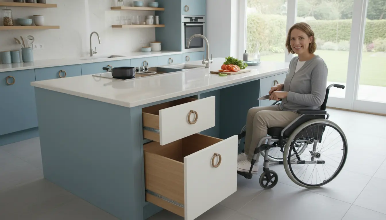 Lees meer over het artikel Hoogte werkblad keuken rolstoel: 75–80 cm | Offerte