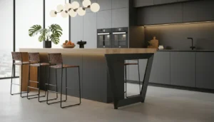Lees meer over het artikel Keuken bar werkblad poot: stabiel maatwerk voor je bar